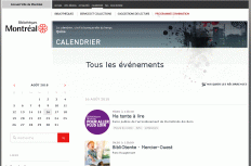 Calendrier des Bibliothèques de Montréal